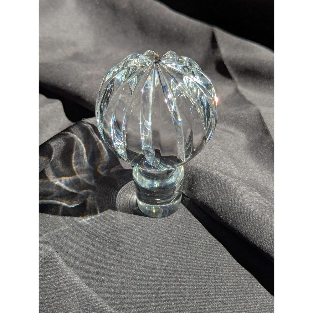 Vintage Crystal Decanter Stopper Clear Glass Replacement 3.5 Inch 17mm Base